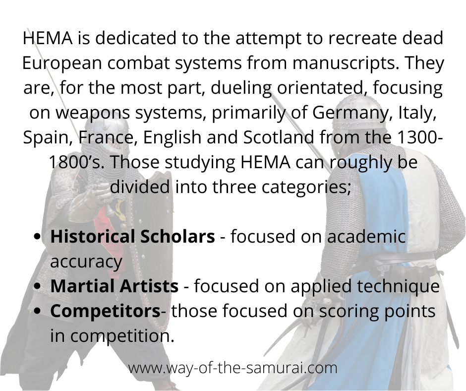 Learn the differences between HEMA and Koryu, and why looking into Koryu may be a waster of time for the HEMA enthusiast