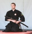 Tying on the Sageo in the Iaido Dojo